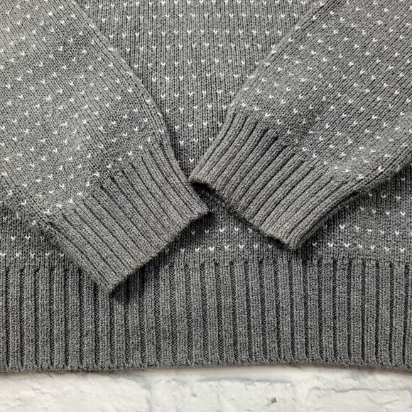 Gray Timberland Convertible Button Mock Turtleneck Fair Isle Sweater size Large - Picture 10 of 16